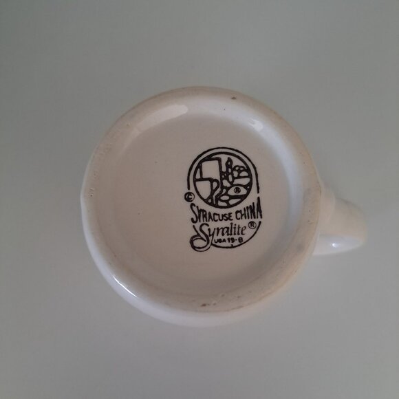 Syracuse China Syralite Creamer Pitcher With Orange Stripe Design - Picture 13 of 13